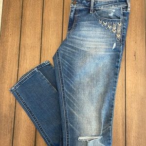 Hollister skinny ripped jeans